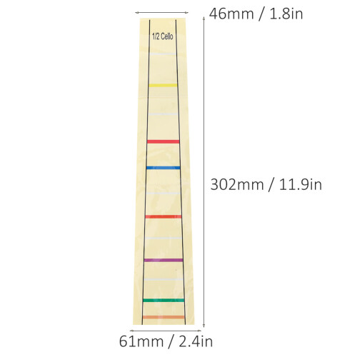 Cello Fingerboard Indicator Sticker 1/2 Size for Precise Finger Placement 2