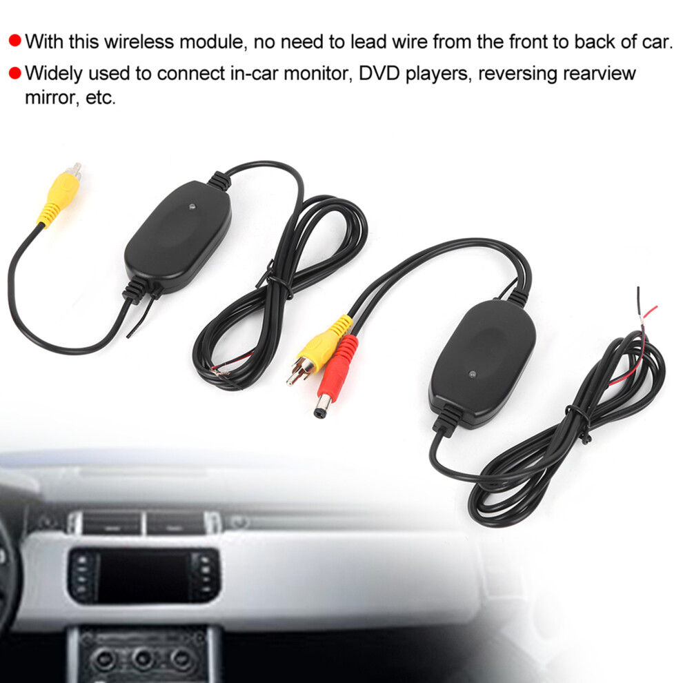 Wireless 2.4G Rca Video Transmitter Receiver Kit For Car Parking Backup Camera 9391362009086