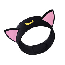 Adjustable Hair Protections Band Lovely Cats Ear 3mm Neoprene Diving Headband Cartoon Diving Wetsuit Hoods Enduring Keep Water Out Black