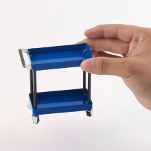 Mini 2-stöckiger blauer Trolley für große RC-Zubehörteile & Modellgarage-Aufbewahrung