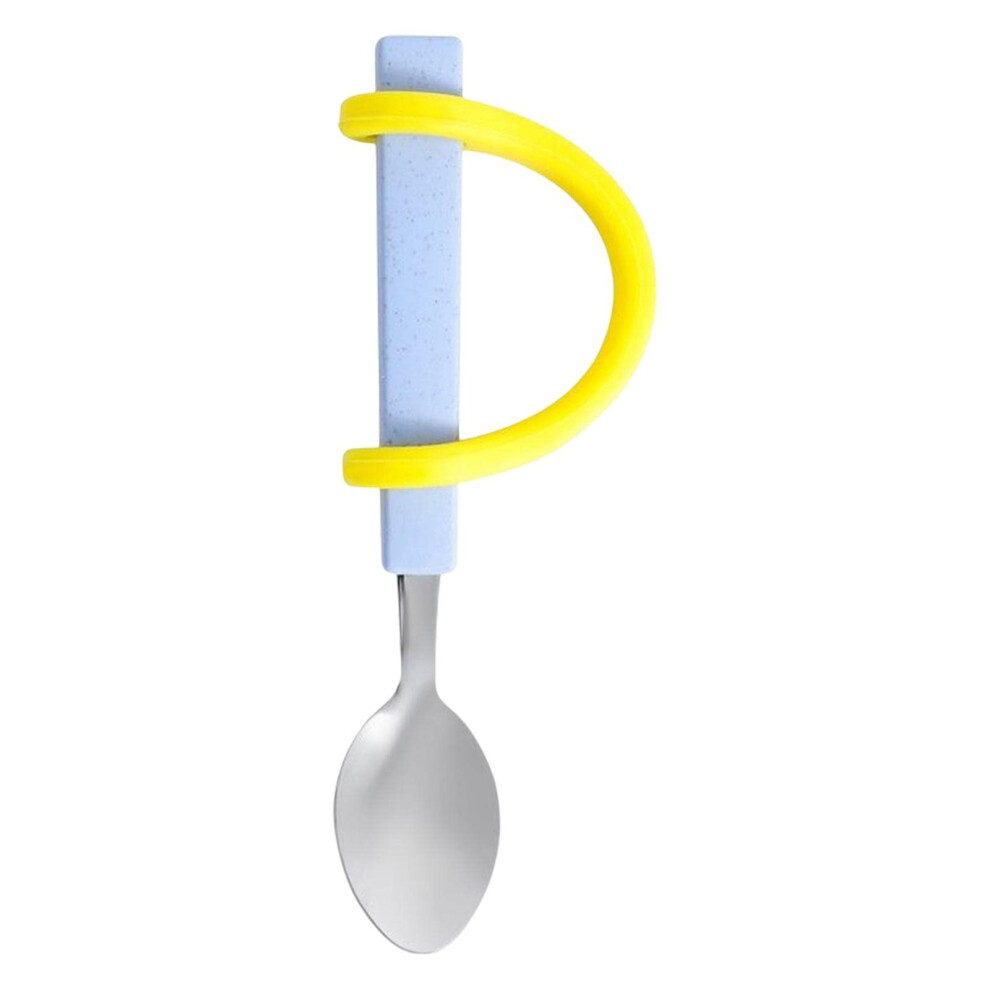 Anti-Shake Eating Aid Tableware Silicone Eating Tool Spoon with Strap