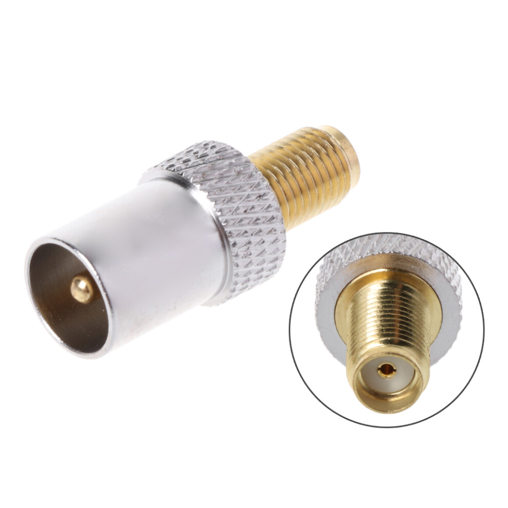 Sma Female To Iec Male Coaxial Adapter Connectors - Silver 7732000145667