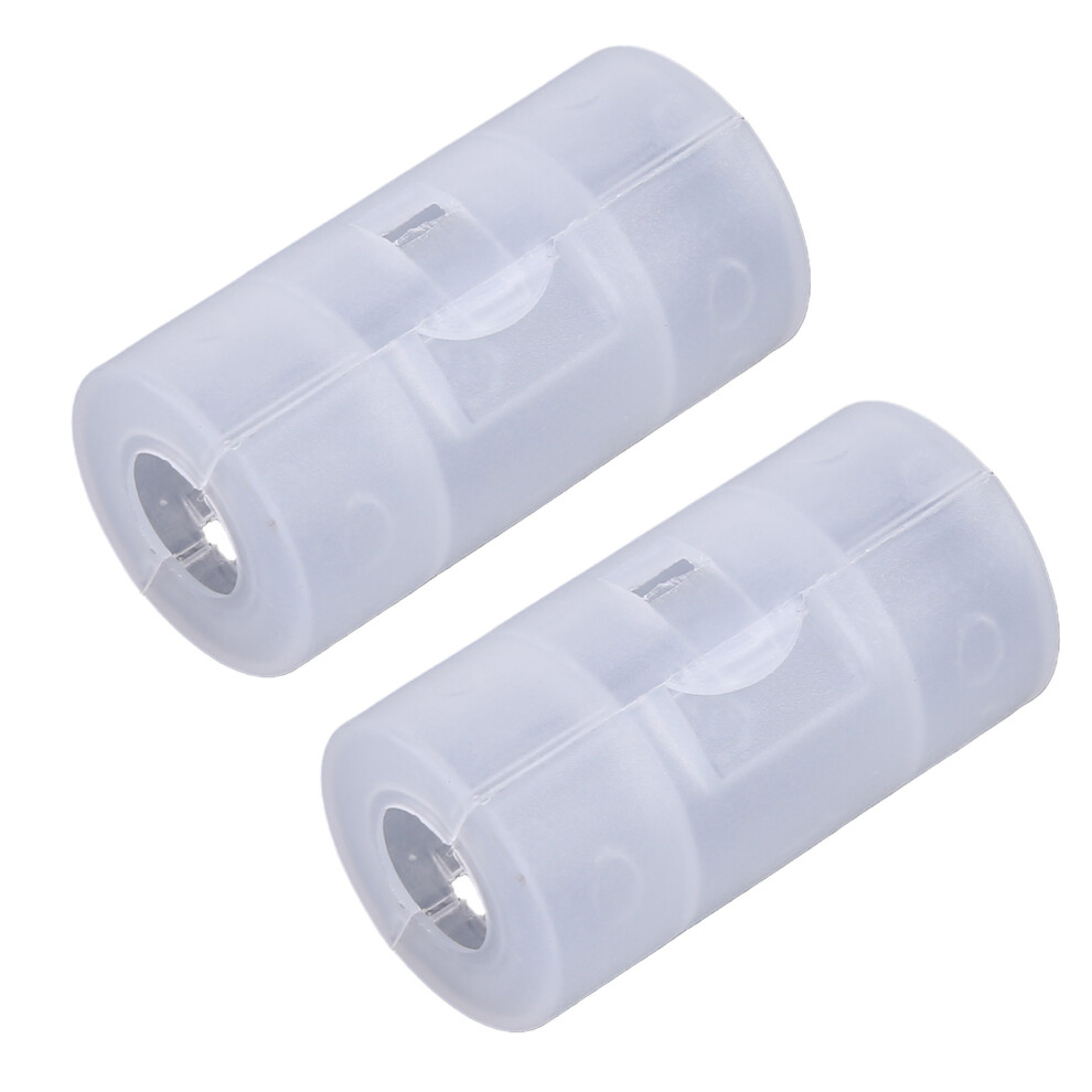 2X Aa To C Size Battery Converter Adaptor-Transparent White 7732000148804