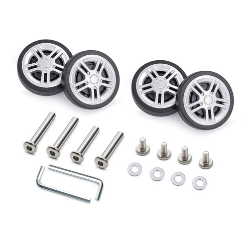 4 Pieces Universal Fit Luggage Wheels Practical-72 silver