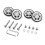 4PCS Quiet Rolling Suitcase Wheels Practical Plastic-60 silver 1
