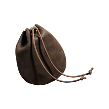 Compact PU Coin Purse Secure Drawstring Closure-style1 small