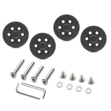 4PCs Practical Suitcase Wheels Replacement Set High-71 black