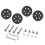 4PCs Practical Suitcase Wheels Replacement Set High-71 black 1