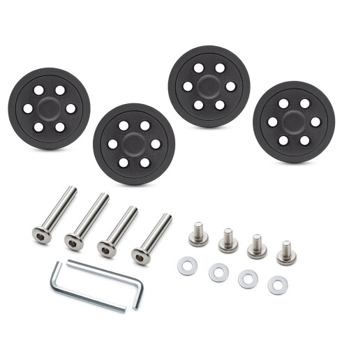 4PCs Practical Suitcase Wheels Replacement Set High-71 black