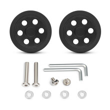 2PCS Quick Change Luggage Wheels Universal Fit Plastic-69 black