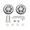 2PCS Plastic Luggage Replacement Casters Noise-60 silver 1