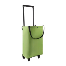 Rolling Bag Retractable Grip Mechanism High Capacity-green