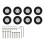 8PCS Luggage Wheels High Strength Plastic Quiet Travel-34model 1