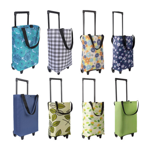 Rolling Bag Retractable Grip Mechanism High Capacity-green 1