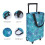 Adjustable Height Foldable Trolley Cart With-white flowers 6