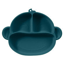 Piatto in silicone antiscivolo Baby's Dining Delight con base a ventosa, resistente alle alte temperature per una preparazione dei pasti sicura e