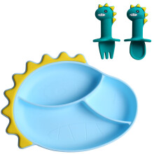 Piatto con ventosa in silicone adatto al microonde, sicuro ed ecologico, soluzioni di alimentazione per neonati non tossiche per lo svezzamento