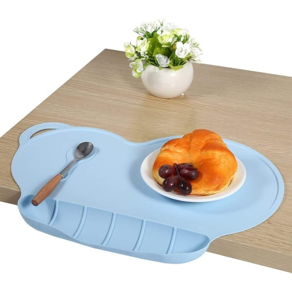 Non-Slip Waterproof Placemat, Premium Food-Grade Silicone, Foldable Food Fruit Child Dinner Plate, Compatible With Oven, Freezer, Microwave, And Dishw