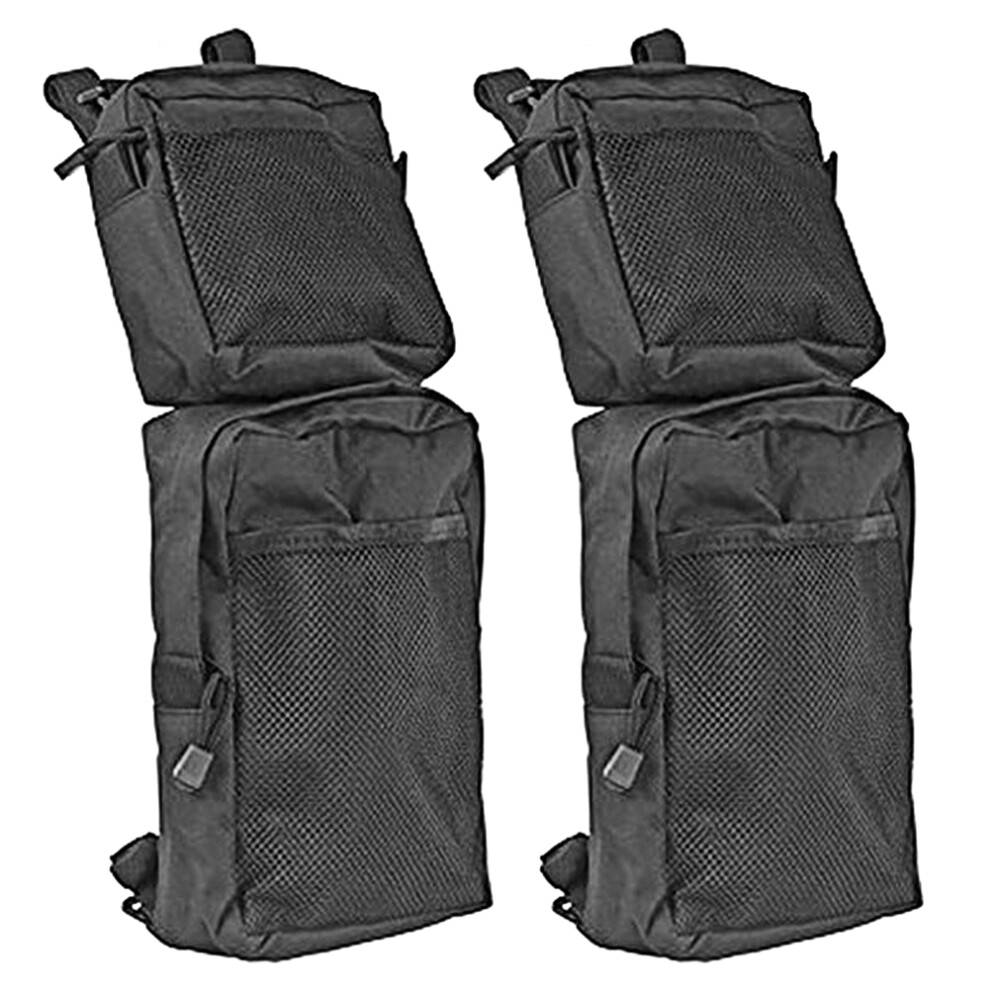 600D Oxford Snowmobile Atv Side Bag 2Pcs Lightweight Carrying Pack Black 6951362021278