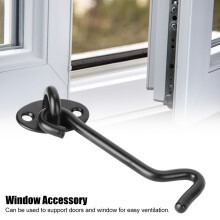Edelstahl Schwarz Fenster- und Türhaken-Set 13 cm Haushaltshausware