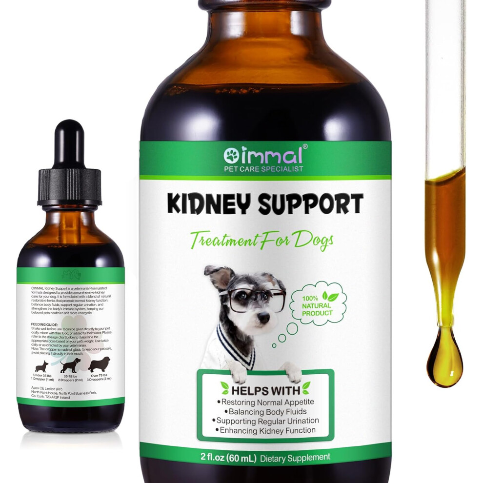 Oimmal Kidney Support For Dogs, 60Ml Liquid Drops