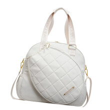 Adult Tennis Bag, Portable with Removable Shoulder Strap, Large Tote, white