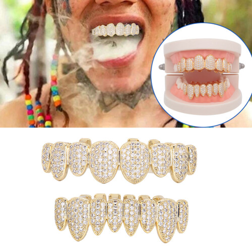 Teeth Prop Accessory for Halloween - Brass, Gold/Silver/Rose Gold, Adjustable Size 2