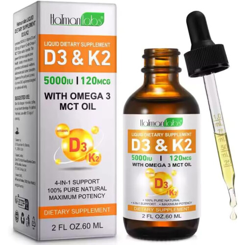 Vitamin D3 + K2 Liquid Supplement 60mL