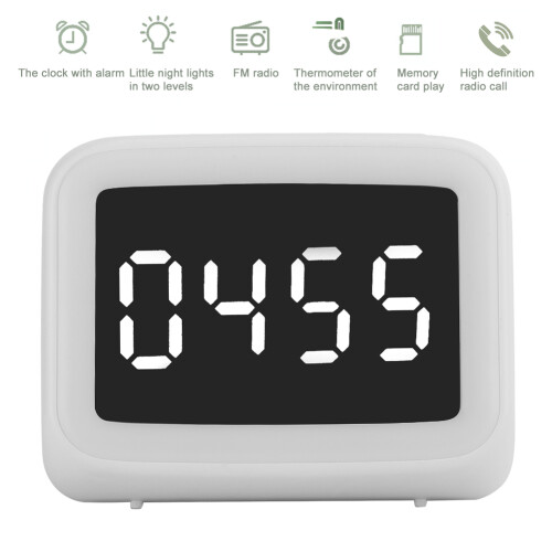 BT511 Portable Bluetooth 5.0 Speaker with FM, LED Time Display, Thermometer