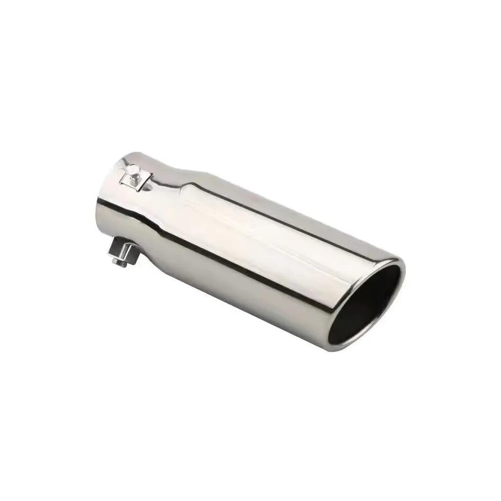 Automobile General Diagonal Exhaust Pipe Muffler Cover Rear Tail Throat(Silver) Silver 9105992111756