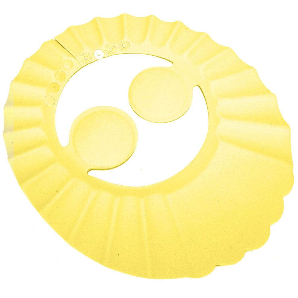 Yellow Baby Shower Silicone Shampoo Hat, Rainproof Hair Shield, Kid Sunshade