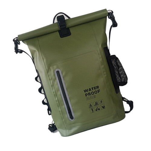 Sacs à dos en PVC Compartiments de rangement-Vert armée