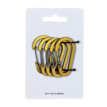 Mousqueton en aluminium à ressort, 5 pièces, Clip de-Or