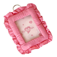 Porte-Photo d'oreiller en tissu mignon, porte-clés pour-Rose vif
