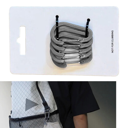 Mousqueton polyvalent, 5 pièces, accessoires légers,-Noir 2