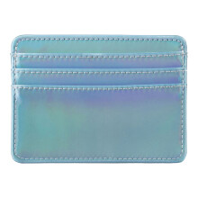 Portefeuille en cuir pour cartes de crédit,-Bleu clair