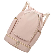 Sports Bag Drawstring Backpacks Large Capacity Tennis Bag-Khaki