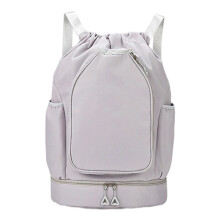 Drawstring Backpacks Tennis Bag Gym Bag Sport Bag with Dry-Gray