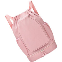 Large Capacity Fitness Bag Tennis Bag Drawstring Backpacks-Pink