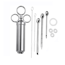 Meat Tenderization Syringe, Marinade Injector for Flavor Injection with Durable Construction, Stainless Steel Syringe for Professional Results