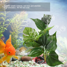 Künstliches Aquarium mit grünen Wassergraspflanzen, Unterwasser-Dekoration QL2009