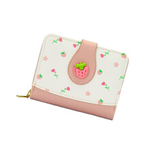 Bifold-Geldkartenhalter-Tasche, kompakte Geldbörse,-Rosa