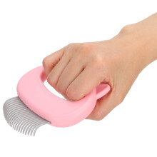 Katzen- und Hundepelz-Bürste – Rosa Muschelförmiges Haarentfernungswerkzeug, öffnet Knoten
