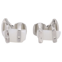 2pcs Silver Brass Tooth Bling Decoration for Halloween & Hip Hop Show