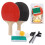 Adjustable Table Tennis Kit: Rackets 3 Balls & Extending Net 2