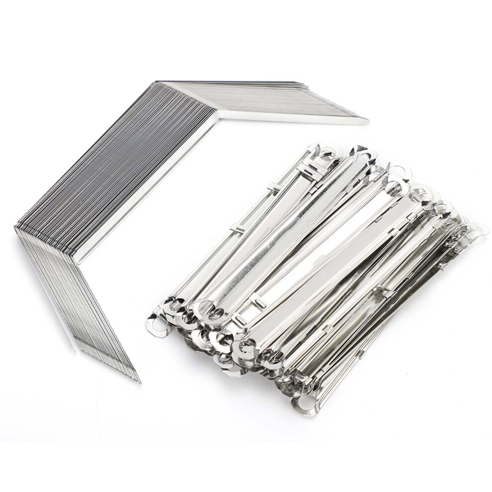 50Pcs 80Mm Hole Pitch Iron Binder Clips 2-Hole Paper Fasteners For 350 Sheets 8461362043395