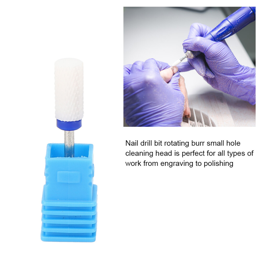 Ceramic Cylindrical Flat Tip Grinding Head Medium Grain 6Mm Blue Box 8291362044661