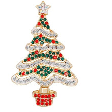 1 x Christmas Brooch with S, Fashion Jewellery, Suit, Scarf, Suit, Alloy, Scarf, Accessory, Scarf, Clip, Gift for Men and Women (Style 16)