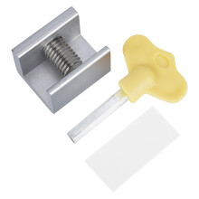 10 Set Aluminum Alloy Window Lock Safety Stopper 3x2.5cm with Keys