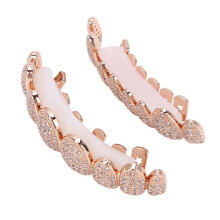 Teeth Set Hip Hop Prop Accessory for Halloween Gift - Brass, Gold/Silver/Rose Gold